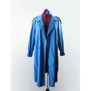 Coat Totes rain trench jacket size 8 vintage blue